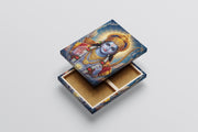 Divine Lord Rama Blessing Portrait with Sacred Om - Premium Canvas Wall Art