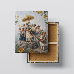 Chhatrapati Shivaji Maharaj and Chhatrapati Sambhaji Maharaj: The Vision of Swarajya Heritage Portrait – Premium Canvas Wall Art