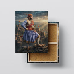 Chhatrapati Shivaji Maharaj: Sentinel of the Fort Heritage Portrait – Premium Canvas Wall Art