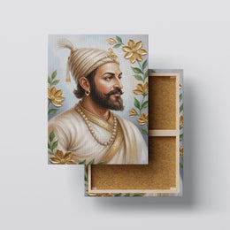 Chhatrapati Shivaji Maharaj: Noble Royal Profile Heritage Portrait – Premium Canvas Wall Art