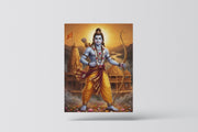 Lord Rama: Radiant Divine Archer at the Grand Temple Heritage Portrait – Premium Canvas Wall Art