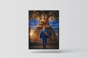 Lord Gautam Buddha & Dr. Babasaheb Ambedkar Constitutional Legacy Premium Canvas