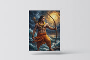 Lord Rama: Epic Ram Setu and Divine Resolve Heritage Portrait – Premium Canvas Wall Art