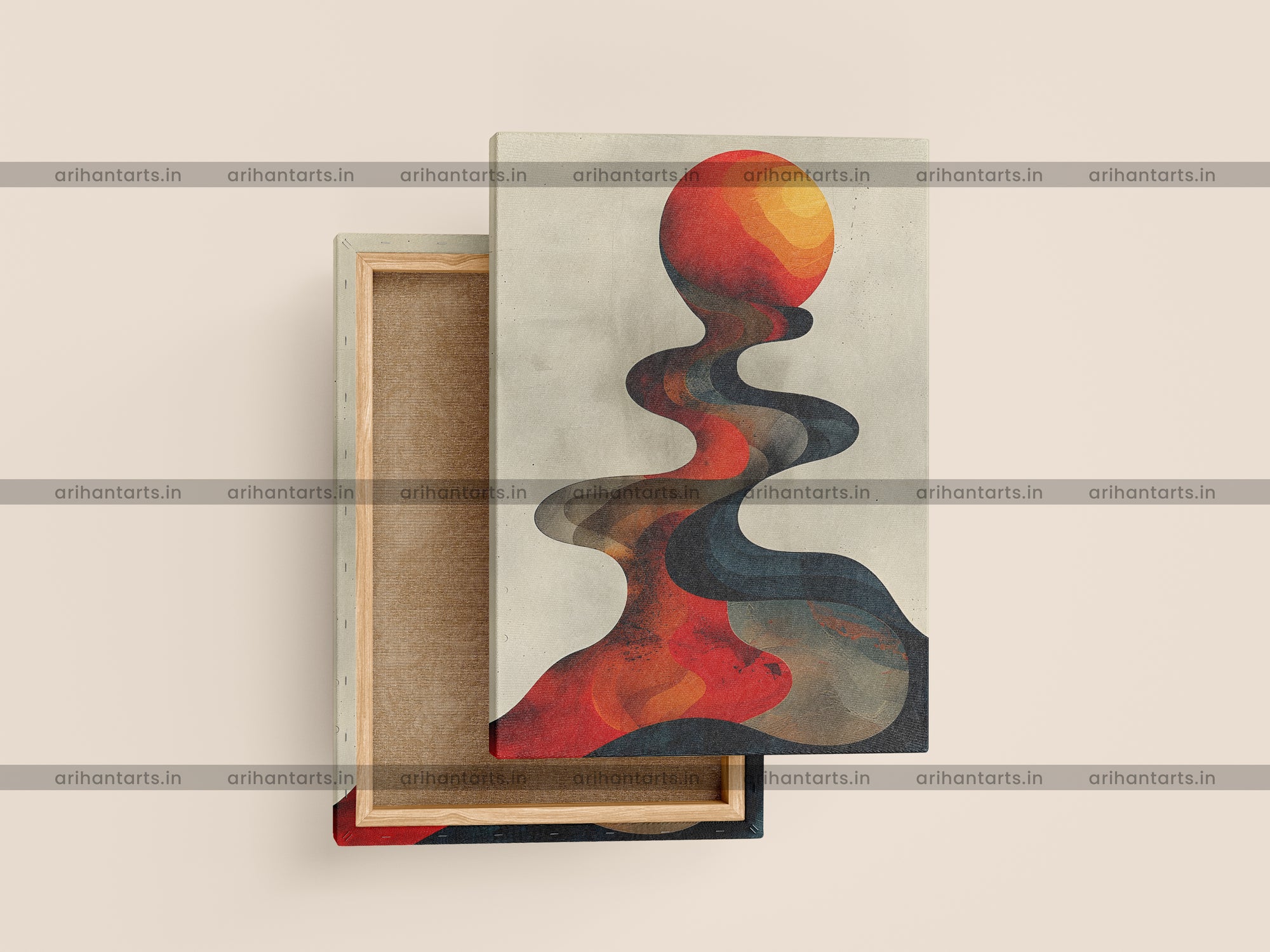 Path to the Sun – Abstract Flow Canvas Art