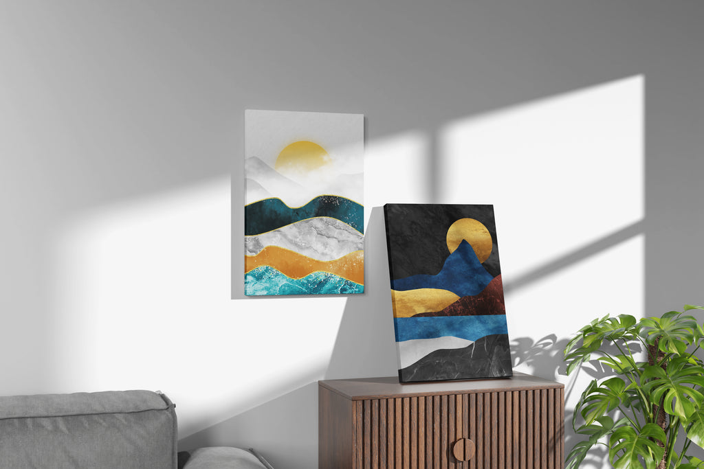 Set of 2 UV Canvas Painting 24x36 Inch