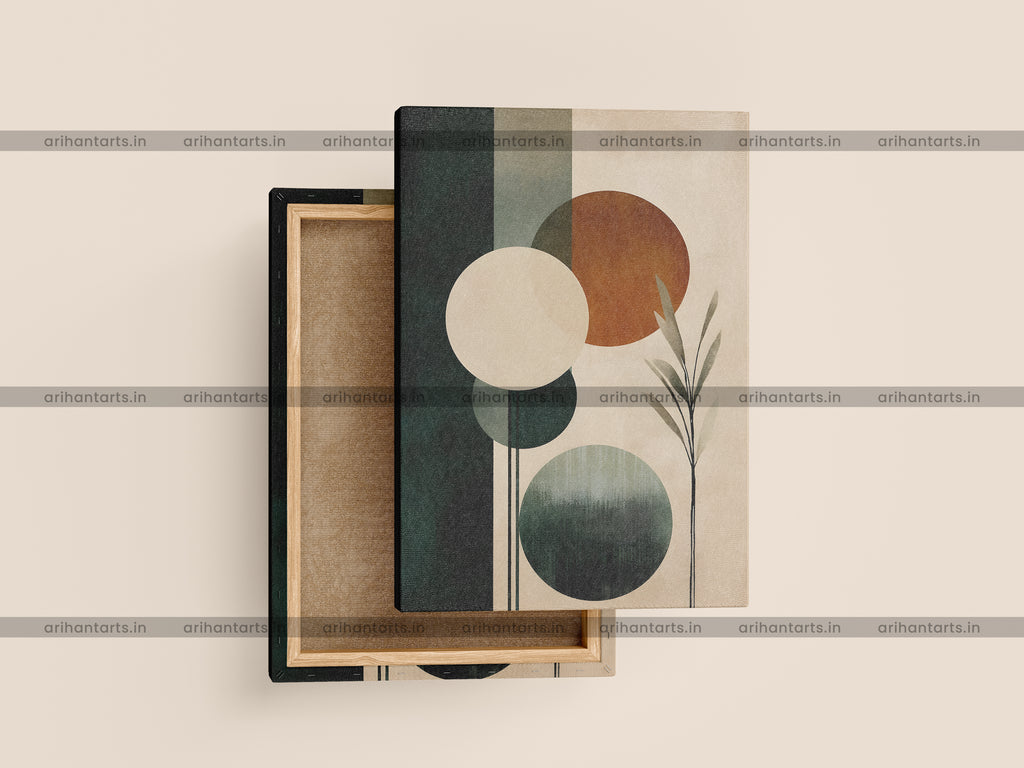 Serene Shapes – Botanical Geometric Canvas