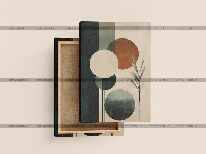 Serene Shapes – Botanical Geometric Canvas