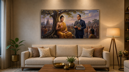 The Vision of Wisdom & Justice | Lord Buddha and Dr. Babasaheb Ambedkar – Premium Acrylic Wall Art