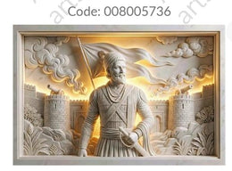 3D Golden Foil Canvas Frame C. Shivaji maharaj