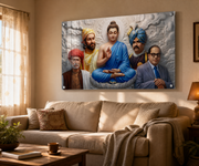 The Pillars of Equality & Enlightenment | Lord Buddha, Chhatrapati Shivaji Maharaj, Dr. Babasaheb Ambedkar, Mahatma Phule & Shahu Maharaj – Premium Acrylic Wall Art