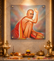 Shri Swami Samarth Maharaj: Divine Blessings & Spiritual Aura Heritage Portrait – Premium Acrylic Wall Art