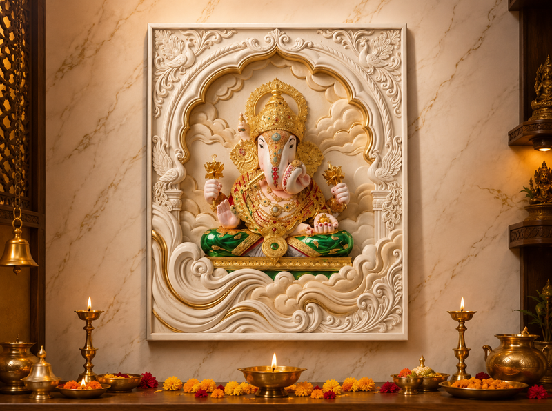 भगवान विठ्ठल: पंढरपूर दिव्य शृंगार दर्शन हेरिटेज वॉल आर्ट – प्रीमियम कॅनव्हास | ग्लॉसी ॲक्रेलिक फ्रेम कलेक्शन
