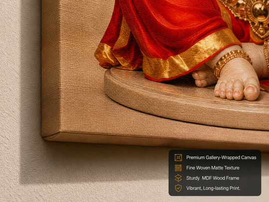 भगवान विठ्ठल: पंढरपूर दिव्य शृंगार दर्शन हेरिटेज वॉल आर्ट – प्रीमियम कॅनव्हास | ग्लॉसी ॲक्रेलिक फ्रेम कलेक्शन