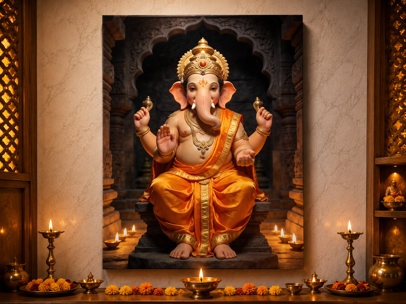 भगवान विठ्ठल: पंढरपूर दिव्य शृंगार दर्शन हेरिटेज वॉल आर्ट – प्रीमियम कॅनव्हास | ग्लॉसी ॲक्रेलिक फ्रेम कलेक्शन