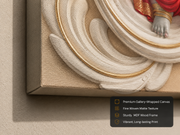 Lord Ganesha: Jaswand Divya Darshan Heritage Wall Art – Premium Canvas & Glossy Acrylic Frame