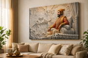 Chhatrapati Shivaji Maharaj Premium Gold Foil Canvas | Premium Canvas Best Seller