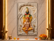 Sant Dnyaneshwar and Lord Vitthal: Mauli Krupa Pandharpur Bhakti Heritage Wall Art – Luxury Canvas | Glossy Acrylic Frame