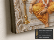 Sant Dnyaneshwar and Lord Vitthal: Mauli Krupa Pandharpur Bhakti Heritage Wall Art – Luxury Canvas | Glossy Acrylic Frame