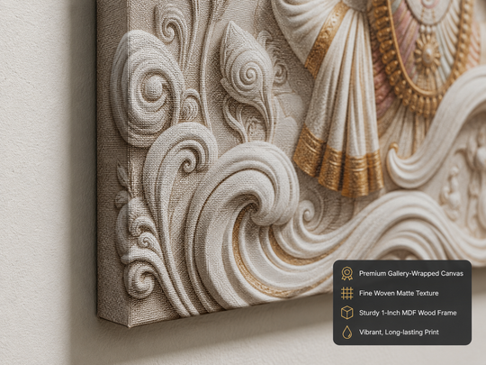 Lord Vitthal: Divine Panduranga Chandrabhaga Heritage Wall Art – Luxury Canvas | Glossy Acrylic Frame