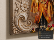 Lord Vitthal and Goddess Rukmini: Vitthal Rukmini Pandharpur Pariwar Heritage Wall Art – Luxury Canvas | Glossy Acrylic Frame