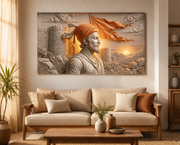 Chhatrapati Shivaji Maharaj: Swarajya Fort Heritage Wall Art – Premium Canvas