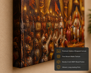 Swarajya Darbar: Majestic Chhatrapati Shivaji Maharaj Coronation Wall Art – Premium Canvas & Glossy Acrylic