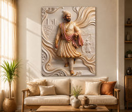 Chhatrapati Shivaji Maharaj: Swarajya Yoddha Heritage Wall Art – Premium Canvas