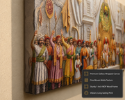 Divine Swarajya Darbar: Chhatrapati Shivaji Maharaj & Tulja Bhavani Mata Heritage Wall Art – Premium Canvas & Glossy Acrylic Collection