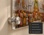 Divine Swarajya Darbar: Chhatrapati Shivaji Maharaj & Tulja Bhavani Mata Heritage Wall Art – Premium Canvas & Glossy Acrylic Collection