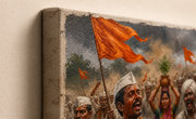 Lord Vitthal: Pandharpurchi Wari Warkari Gajar Heritage Wall Art – Premium Canvas | Glossy Acrylic Frame