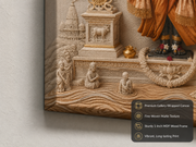Lord Vitthal: Pandharpurchi Wari Chandrabhaga Darshan Heritage Wall Art – Luxury Canvas | Glossy Acrylic Frame