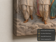 Lord Vitthal: Pandharpurchi Wari Warkari Gajar Heritage Wall Art – Premium Canvas | Glossy Acrylic Frame