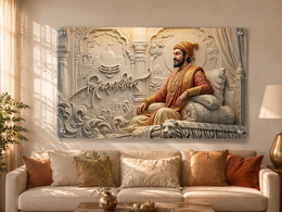Chhatrapati Shivaji Maharaj 3D Acrylic Photo Frame – Sinhasanadheeshwar Acrylic Wall Photo Frame