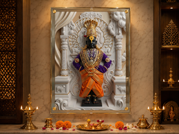 Pandharicha Raja Shri Vitthal: Pavitra Pandharpur Darshan Portrait – Premium Acrylic Wall Art