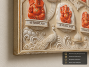Complete Ashtavinayak Darshan: 8 Ganesha Mandir Wall Art For Devghar & Living Room – Premium Canvas Frame