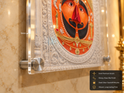 Salasar Balaji 3D Marble Effect Temple Photo Frame – Pooja Room Premium Canvas & Glossy Acrylic Wall Decor