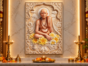 श्री स्वामी समर्थ: दिव्य कृपा आणि आध्यात्मिक शांती हेरिटेज पोर्ट्रेट – प्रीमियम कॅनव्हास वॉल आर्ट