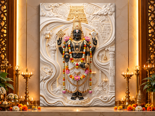 भगवान विठ्ठल: पंढरपूर दिव्य शृंगार दर्शन हेरिटेज वॉल आर्ट – प्रीमियम कॅनव्हास | ग्लॉसी ॲक्रेलिक फ्रेम कलेक्शन