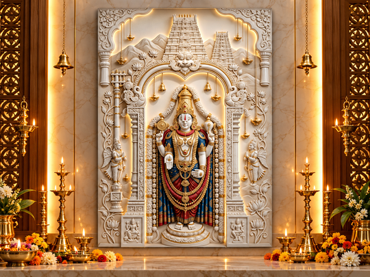 भगवान विठ्ठल: पंढरपूर दिव्य शृंगार दर्शन हेरिटेज वॉल आर्ट – प्रीमियम कॅनव्हास | ग्लॉसी ॲक्रेलिक फ्रेम कलेक्शन