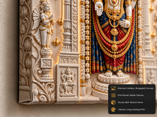 भगवान विठ्ठल: पंढरपूर दिव्य शृंगार दर्शन हेरिटेज वॉल आर्ट – प्रीमियम कॅनव्हास | ग्लॉसी ॲक्रेलिक फ्रेम कलेक्शन