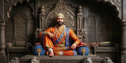 Brown Throne Chhatrapati Shivaji Maharaj
